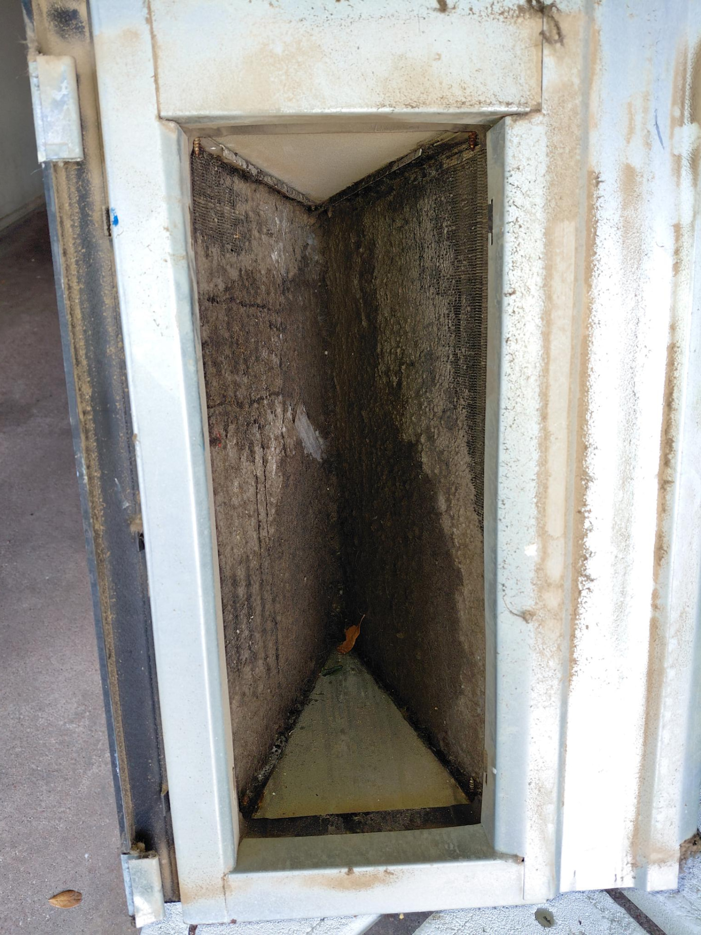 HVAC coil compartment documented during service.