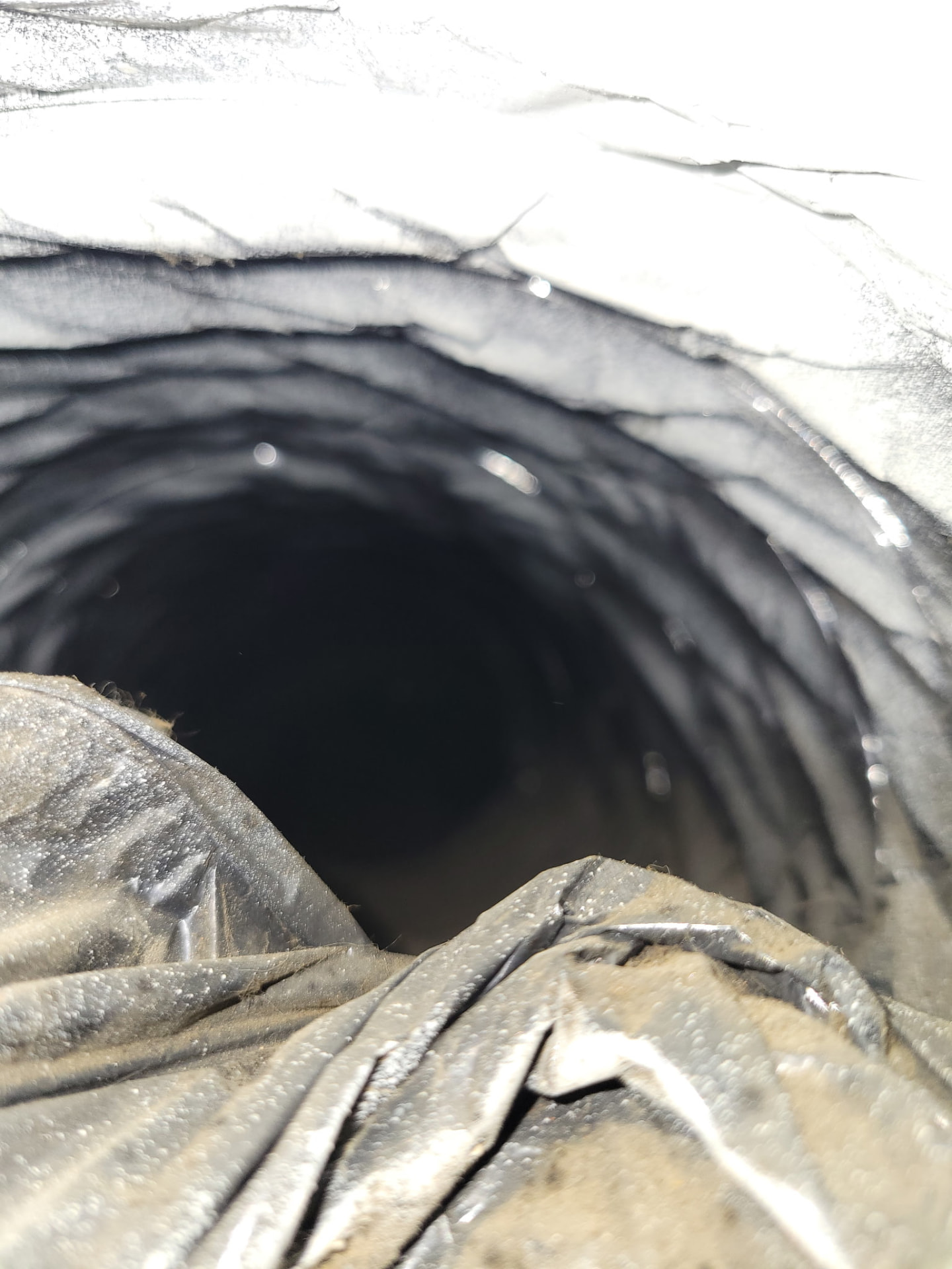 Duct opening documented during an EnviroClean visit.