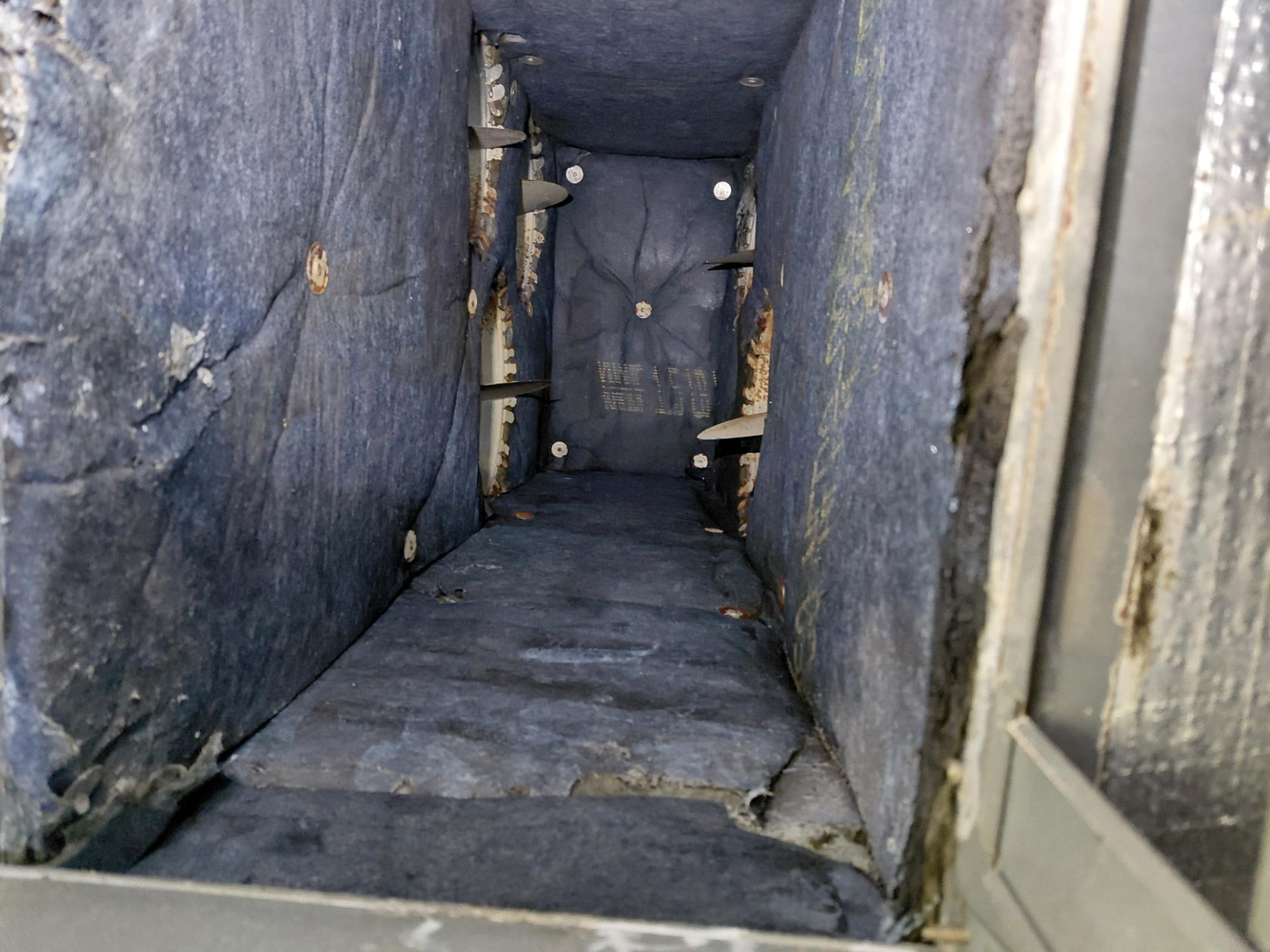 Interior duct lining and system components documented on site.